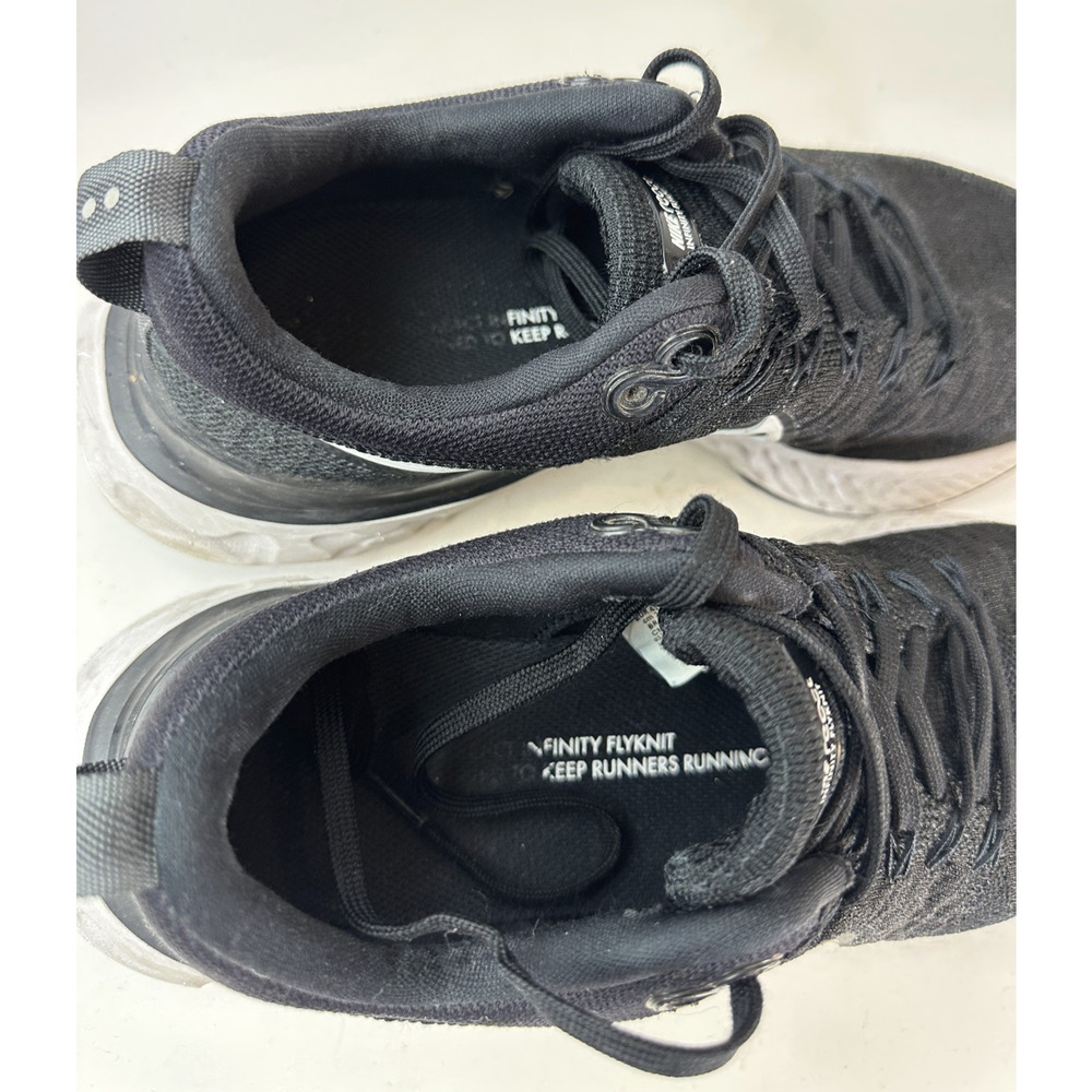 Nike React Infinity Flyknit Women’s Running Shoes 9.5 Black Gym Fitness Sneakers - Picture 9 of 14